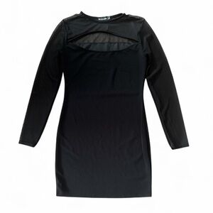 PrettyLittleThing Black Long Sleeve Dress, women's size 8